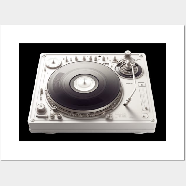 Vintage Turntable in Action Wall Art by About Passion